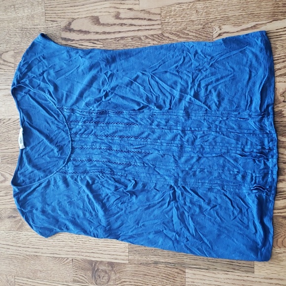 Ricki's Tops - (L) Ricki's Solid Color Casual Soft Loose Peasant Bohi Vibes Vacation Travel